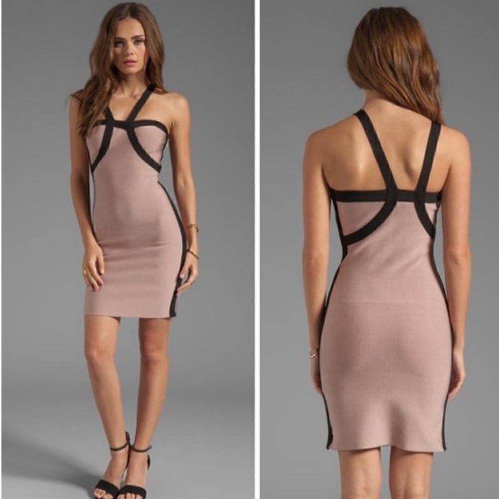 Stretta Bodycon asymmetrical dress